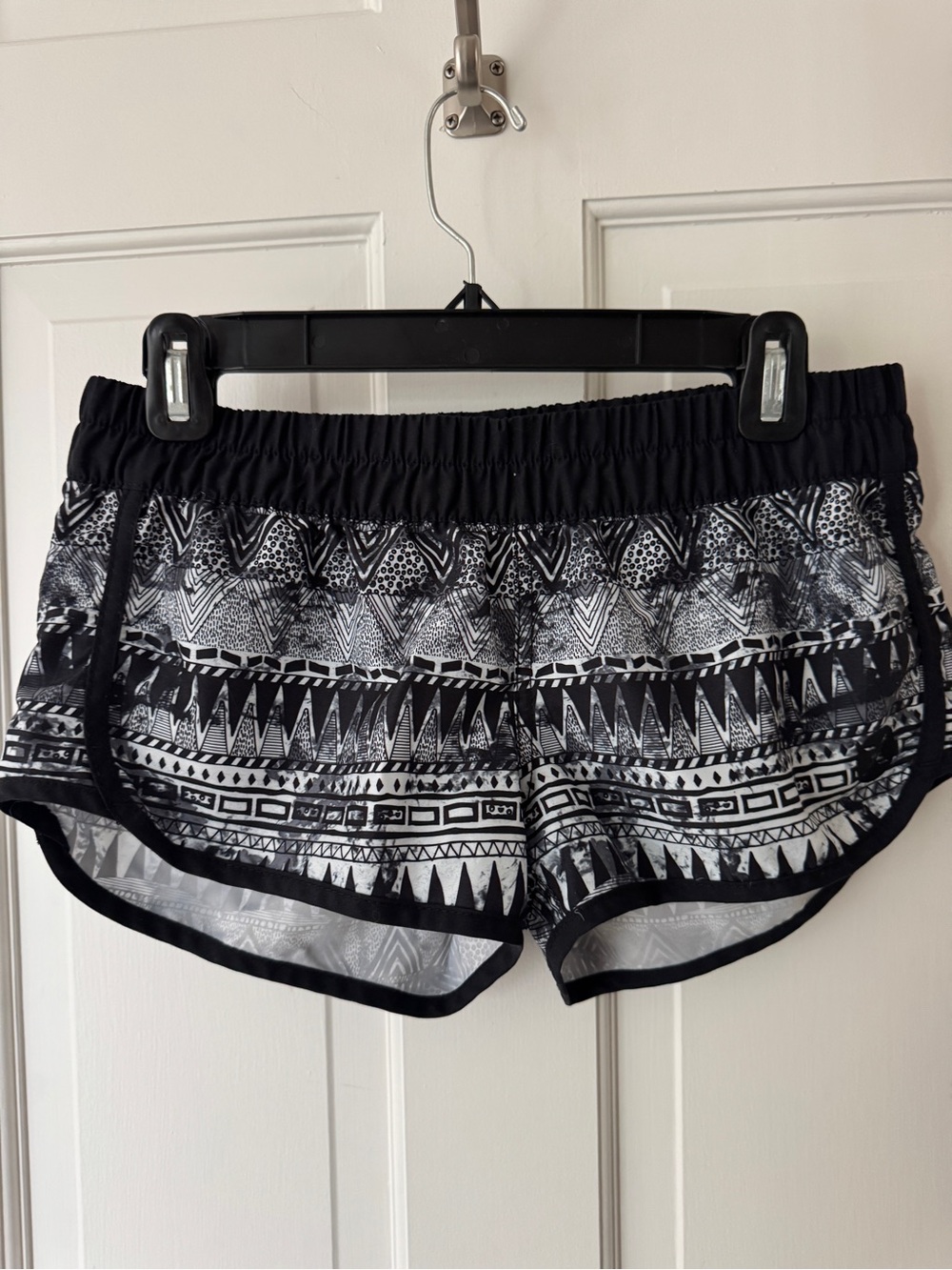 Hurley Black and White Aztec Athletic Shorts